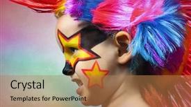  Presentation with angry - PPT theme featuring angry super star background and a coral colored foreground