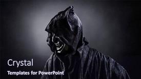  Presentation with vampire - Slides enhanced with angry-vampire-with-cape-showing background and a wine colored foreground