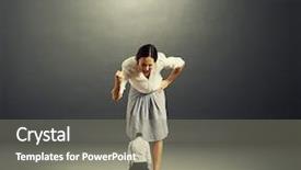  Presentation with dark grey - Colorful presentation theme enhanced with angry-woman-screaming backdrop and a gray colored foreground
