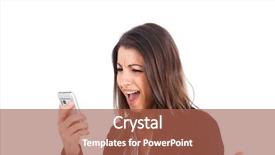  Presentation with yelling - PPT theme having angry young business woman yelling background and a red colored foreground