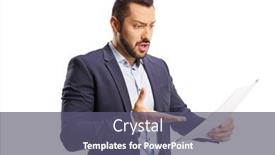  Presentation with angry - Theme enhanced with angry-young-man-looking background and a gray colored foreground