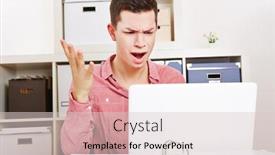  Presentation with angry - Beautiful presentation design featuring angry-young-man-screams backdrop and a lemonade colored foreground