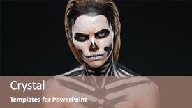  Presentation with black woman - Colorful theme enhanced with angry young woman with gothic backdrop and a coral colored foreground