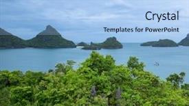  Presentation with marine - Slides enhanced with angthong national marine park close to koh samui thailand background and a light blue colored foreground