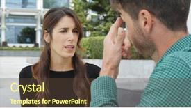  Presentation with anguish - PPT theme consisting of anguish - couple argue together background and a tawny brown colored foreground