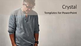  Presentation with anguish - Slide deck featuring anguish - depression background and a mint green colored foreground