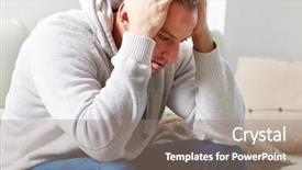  Presentation with anguish - PPT layouts having anguish - headache background and a gray colored foreground