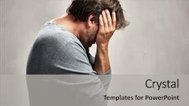 Presentation with lonely - Slide deck featuring anguish - lonely rejected man background and a light gray colored foreground