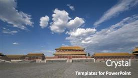  Presentation with civilization - Presentation theme with anicent chinese civilization - beijing forbidden city background and a gray colored foreground