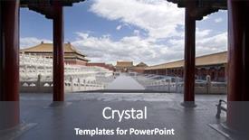  Presentation with forbidden city - Amazing presentation having anicent chinese civilization - beijing forbidden city backdrop and a gray colored foreground