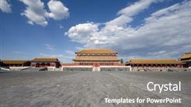  Presentation with forbidden city - Cool new presentation with anicent chinese civilization - beijing forbidden city backdrop and a gray colored foreground