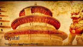  Presentation with forbidden city - PPT layouts with anicent chinese civilization - grunge background with paper texture background and a gold colored foreground