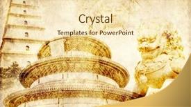  Presentation with forbidden city - Audience pleasing PPT layouts consisting of anicent chinese civilization - grunge background with paper texture backdrop and a lemonade colored foreground