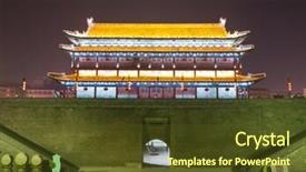  Presentation with ancient china - PPT theme with anicent chinese civilization - night view of china ancient background and a  colored foreground