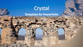  Presentation with castle wall - Amazing presentation theme having dirt road unmade leads through conifer pine forest ruts are lined brown needles it is the day the sun is shining note soft focus at 100 best at smaller sizes backdrop and a tawny brown colored foreground.