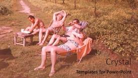  Presentation with fifties - Presentation theme consisting of anielin-poland-circa-fifties-vintage background and a red colored foreground