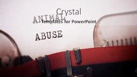  Presentation with abuse - Amazing PPT layouts having animal-abuse-phrase-written backdrop and a sky blue colored foreground