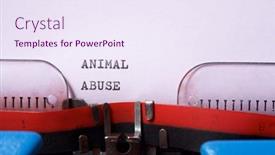  Presentation with abuse - Beautiful theme featuring animal-abuse-phrase-written backdrop and a sky blue colored foreground