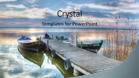  Presentation with old movie strip - Cool new PPT theme with animal bird - old lake pier backdrop and a light blue colored foreground