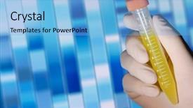  Presentation with biology - Beautiful PPT theme featuring animal cells - biology research backdrop and a light blue colored foreground