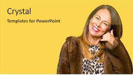  Presentation with beautiful flower elegant - Presentation theme consisting of animal communication - beautiful middle age elegant woman background and a  colored foreground