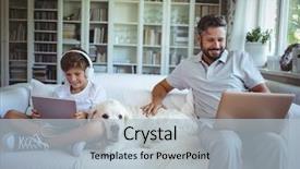  Presentation with catholic father son hoyly spirit - Presentation theme with animal communication - father and son sitting background and a light blue colored foreground