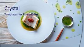  Presentation with dried tomato - PPT theme enhanced with animal experimentation - atlantic hake over dried tomato background and a sky blue colored foreground