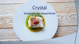  Presentation with dried tomato - Cool new slides with animal experimentation - atlantic hake over dried tomato backdrop and a sky blue colored foreground