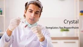  Presentation with lab - Beautiful PPT layouts featuring animal experimentation - male entomologist working backdrop and a lemonade colored foreground