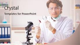  Presentation with innovation lab - Slide deck having animal experimentation - male entomologist working background and a lemonade colored foreground