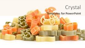  Presentation with pasta - Amazing presentation theme having animal-figures-pasta-from-side backdrop and a lemonade colored foreground