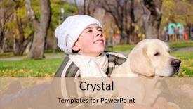  Presentation with dog park dogs plays - Audience pleasing theme consisting of animal happy trail - boy playing in autumn park backdrop and a  colored foreground