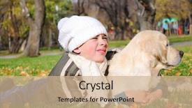  Presentation with dog park dogs plays - Slides consisting of animal happy trail - boy playing in autumn park background and a  colored foreground