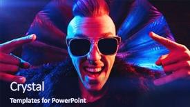  Presentation with movement - PPT layouts enhanced with animal movement - portrait of a crazy disco background and a navy blue colored foreground