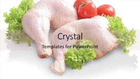 Presentation with next - Cool new PPT theme with animal muscles - chicken legs next to tomatoes backdrop and a  colored foreground