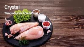  Presentation with animal chicken - Amazing presentation theme having animal muscles - raw chicken fillets on black backdrop and a violet colored foreground