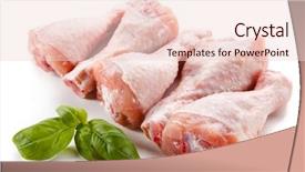  Presentation with chicken - Beautiful PPT theme featuring animal muscles - raw chicken legs on white backdrop and a lemonade colored foreground