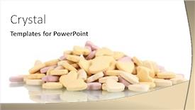  Presentation with supplements - Cool new slide deck with animal nutritional supplements isolated on white backdrop and a white colored foreground