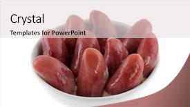  Presentation with animal chicken - Presentation design having animal organ - bowl of fresh and raw background and a  colored foreground