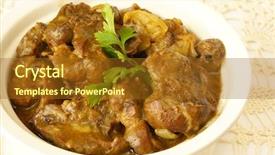  Presentation with kidney - Cool new PPT theme with animal organ - kidney stew backdrop and a tawny brown colored foreground