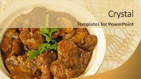  Presentation with kidney - Presentation theme consisting of animal organ - kidney stew background and a blonde colored foreground