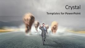  Presentation with power media - Cool new theme with animal power and stength mixed media backdrop and a light gray colored foreground