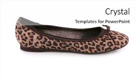  Presentation with animal print - Colorful presentation theme enhanced with animal print - female flat shoe with leopard backdrop and a white colored foreground