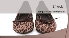  Presentation with pattern - Cool new presentation theme with animal print - female flat shoes with leopard backdrop and a light gray colored foreground