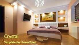  Presentation with bedroom modern - Amazing slide set having animal print - modern master bedroom interior backdrop and a tawny brown colored foreground