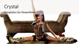  Presentation with kindergarten graduation stage design - Cool new slides with animal print cheetah - go go dancer in stage backdrop and a white colored foreground