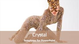  Presentation with food safety model - Beautiful PPT layouts featuring animal puma - hot beautiful model in latex backdrop and a coral colored foreground