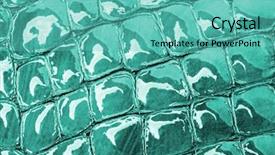  Presentation with leather - Presentation design having animal skin - abstract background of artificial leather background and a teal colored foreground