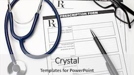  Presentation with animal testing - Slides consisting of animal testing - blank veterinarian prescription form background and a light gray colored foreground