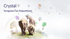  Presentation with animals - Amazing PPT theme having animals care and protection mixed backdrop and a sky blue colored foreground